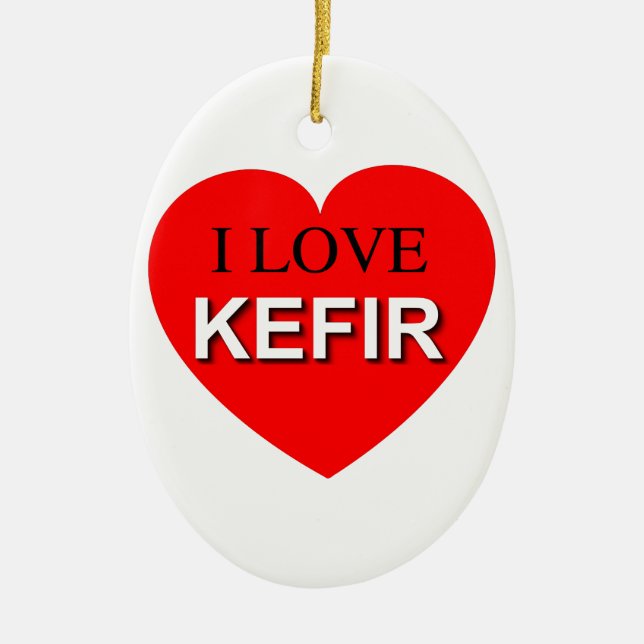 I Kärlek Kefir Julgransprydnad Keramik (Framsidan)