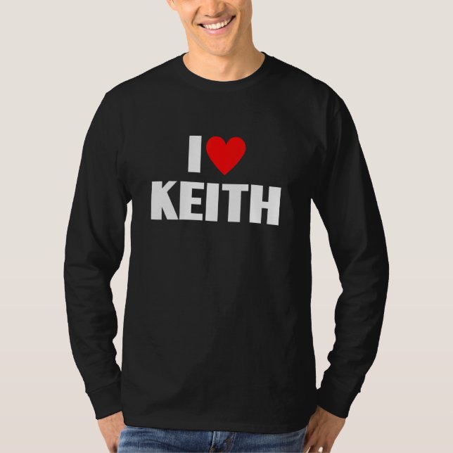 I Kärlek Keith I Heart Keith T Shirt (Framsida)