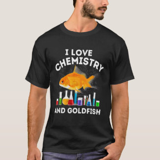 I Kärlek kemi och Goldfish Teacher Chemist Guld T Shirt