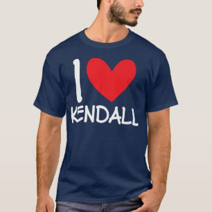 I Kärlek Kendall Namn Personlig Girl Woman BFF for T Shirt