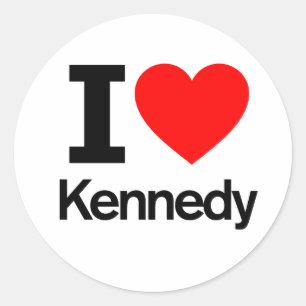 I kärlek Kennedy Runt Klistermärke