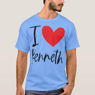 I Kärlek Kenneth Namn Heart Personlig Manar Guy BF T Shirt