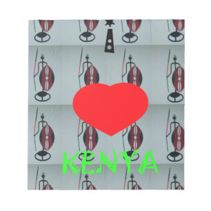 I Kärlek Kenya Art Print Anteckningsblock
