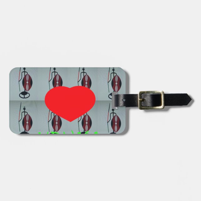 I Kärlek Kenya Art Print Bagagebricka (Horisontell Framsida)
