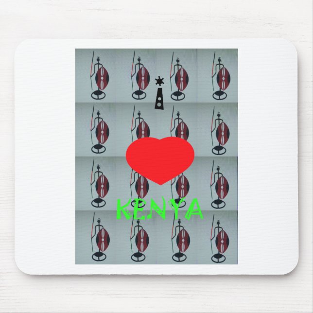 I Kärlek Kenya Art Print Musmatta (Framsidan)