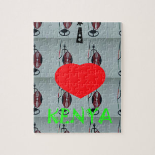 I Kärlek Kenya Art Print Pussel
