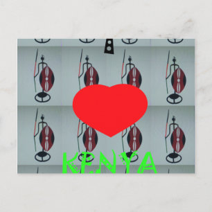 I Kärlek Kenya Art Print Vykort