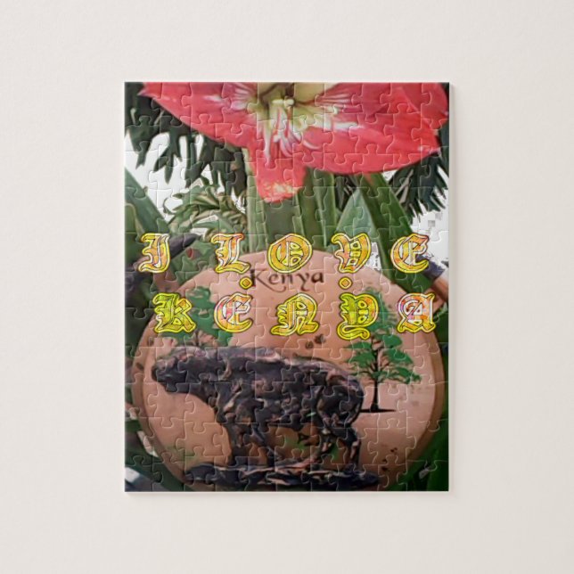 I Kärlek kenya Hakuna Matata-gåvor Pussel (Vertikal)