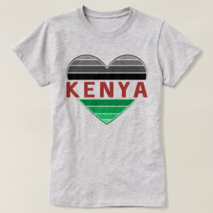 I Kärlek Kenya, Kenyan Heart T Shirt