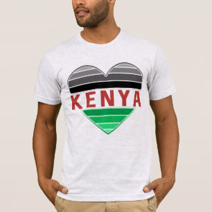 I Kärlek Kenya, Kenyan Heart T-Shirt