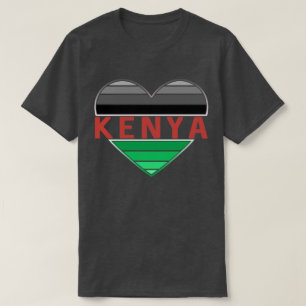 I Kärlek Kenya, Kenyan Heart T Shirt