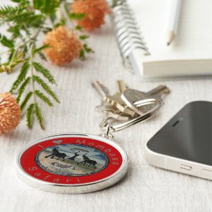 I Kärlek Kenya Mombasa Animal Safaris Rund Silverfärgad Nyckelring