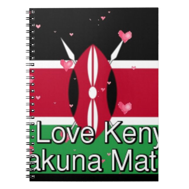 I Kärlek Kenya och "Hakuna Matata" Art Print Anteckningsbok (Framsidan)