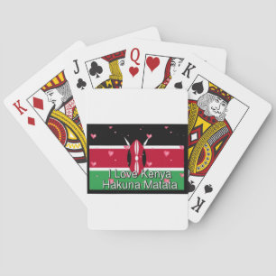 I Kärlek Kenya och "Hakuna Matata" Art Print Casinokort