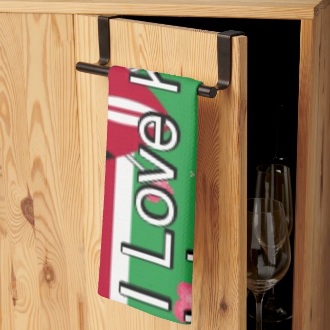 I Kärlek Kenya och "Hakuna Matata" Art Print Kökshandduk (Thirds Fold)