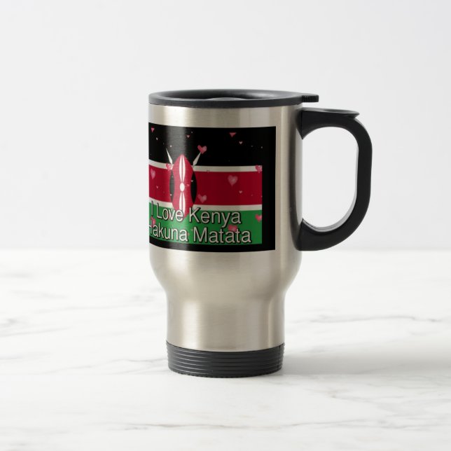 I Kärlek Kenya och "Hakuna Matata" Art Print Resemugg (Höger)
