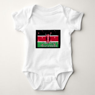 I Kärlek Kenya och "Hakuna Matata" Art Print Tee Shirt