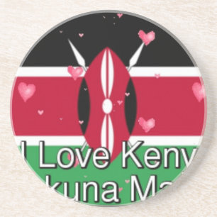 I Kärlek Kenya och "Hakuna Matata" Art Print Underlägg