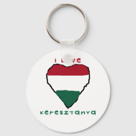 I Kärlek Keresztanya Keychain Nyckelring
