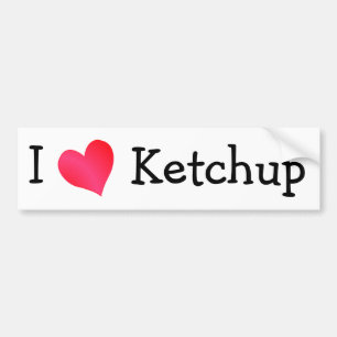 I Kärlek Ketchup Bildekal