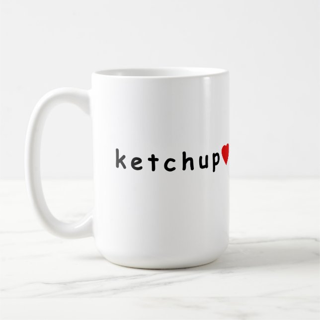 I kärlek ketchup kaffemugg (Vänster)