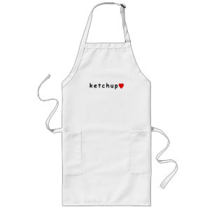 I kärlek ketchup långt förkläde