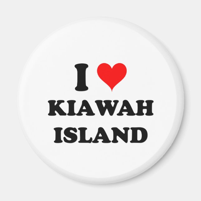 I Kärlek Kiawah Island South Carolina Magnet (Framsidan)