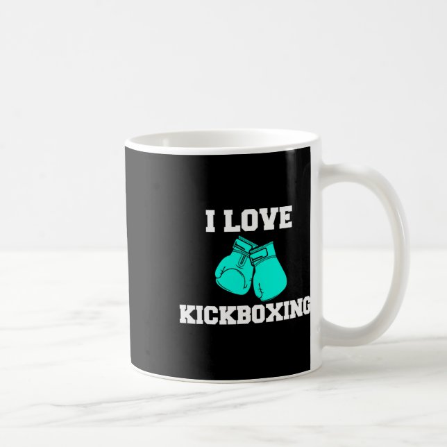 I Kärlek Kickboxing Boxing Älskare Boxer Kickboxin Kaffemugg (Höger)