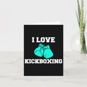 I Kärlek Kickboxing Boxing Älskare Boxer Kickboxin Kort