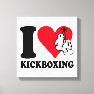 I kärlek kickboxing canvastryck