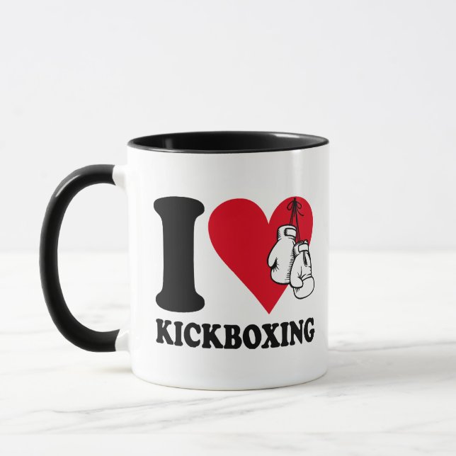I kärlek kickboxing mugg (Vänster)
