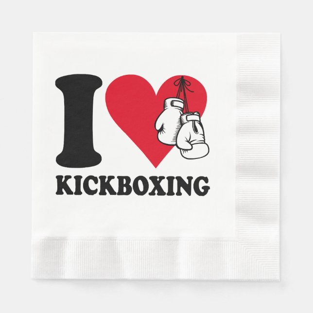 I kärlek kickboxing pappersservett (Framsidan)