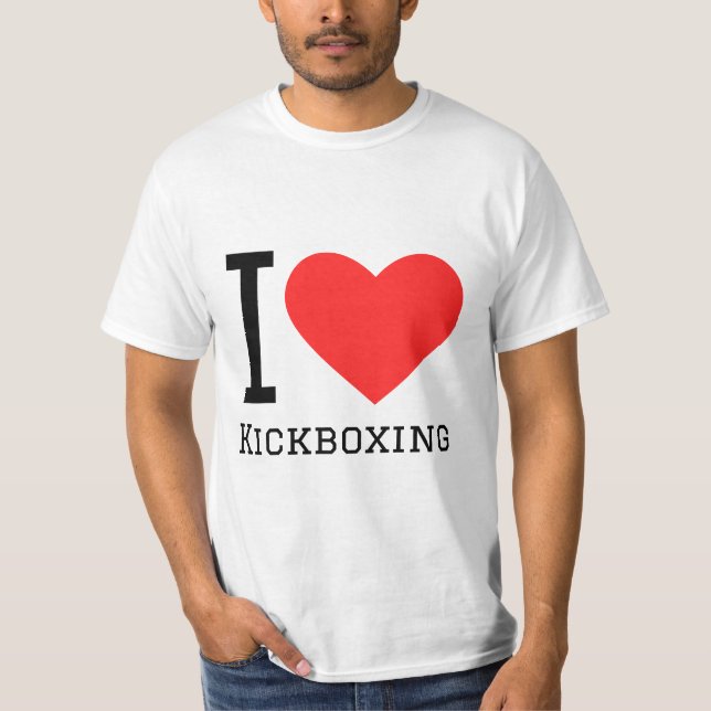 I kärlek kickboxing t shirt (Framsida)