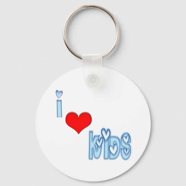 I Kärlek Kids Keychain Nyckelring (Framsida)