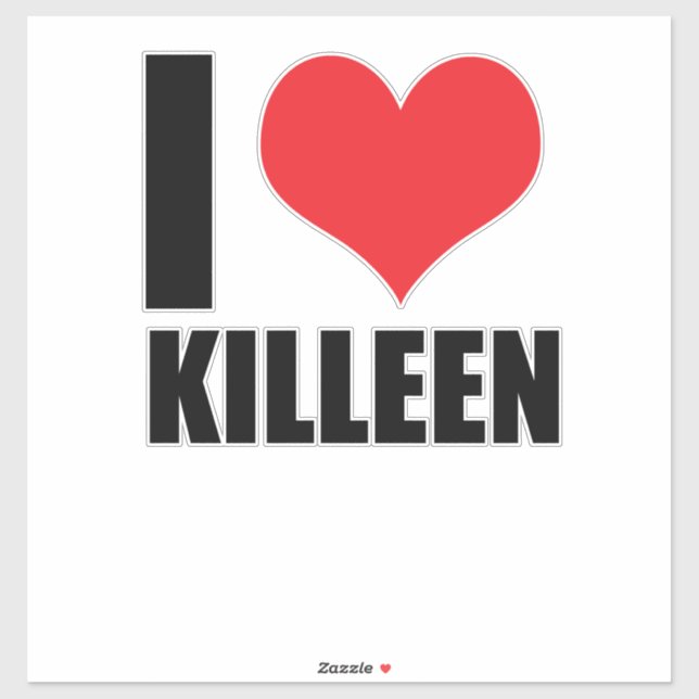 I kärlek Killeen Klistermärken (Ark)