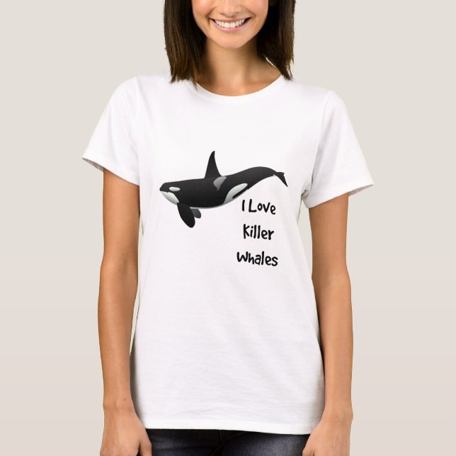 I Kärlek Killer Whales T-shirt (Framsida)