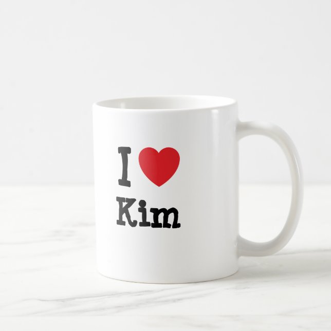 I kärlek Kim hjärta T-Shirt Kaffemugg (Höger)