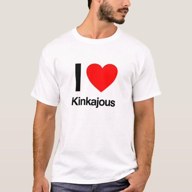 i kärlek kinkajous t-shirt (Framsida)