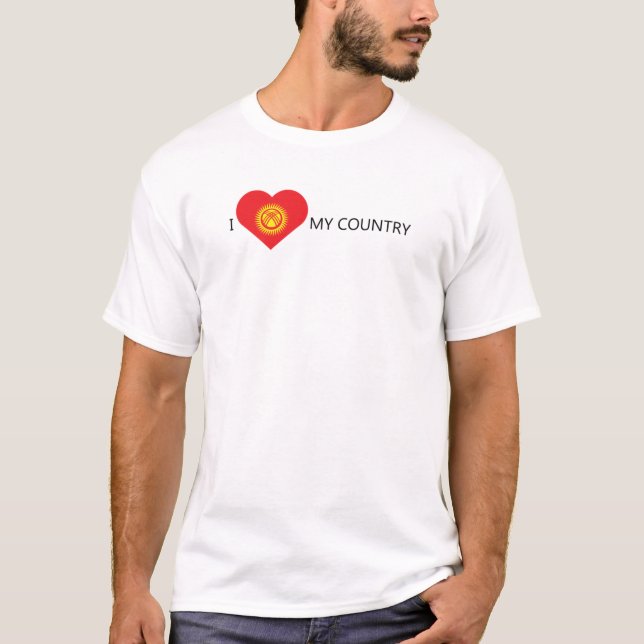 I Kärlek Kirgizistan T Shirt (Framsida)