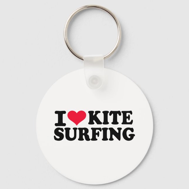 I kärlek Kitesurfing Nyckelring (Framsida)