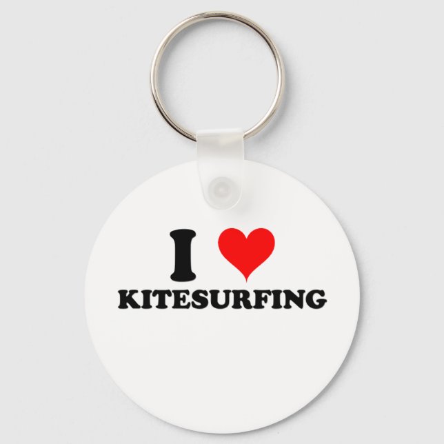 I Kärlek Kitesurfing Nyckelring (Framsida)
