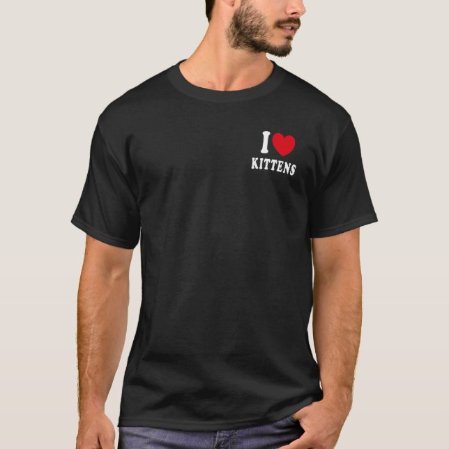 I Kärlek Kittens Cat Trendig Classic Kitten 1 T Shirt (Framsida)
