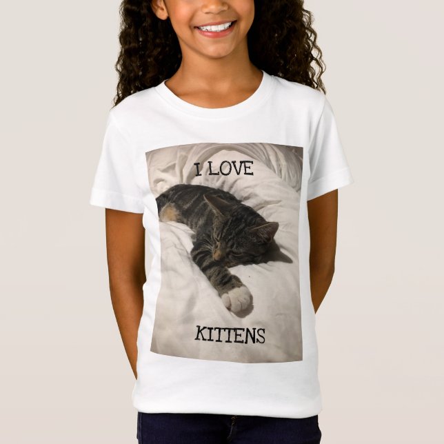 I Kärlek Kittens T Shirt (Framsida)