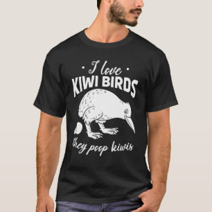 I Kärlek Kiwi Birds de Poop Kiwis Nya Zeeland Kiwi T Shirt