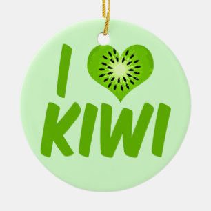 I Kärlek Kiwi Julgransprydnad Keramik
