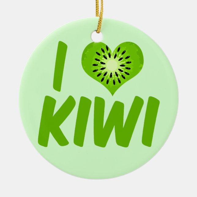 I Kärlek Kiwi Julgransprydnad Keramik (Framsidan)