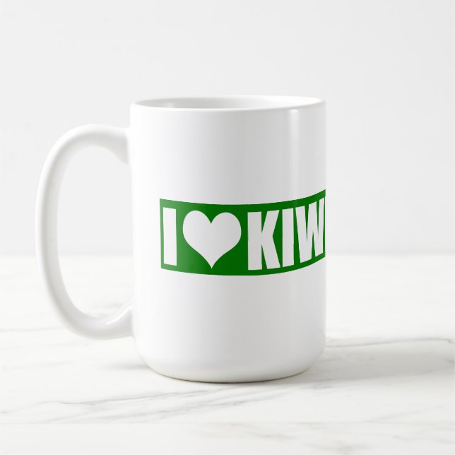 I kärlek kiwi kaffemugg (Vänster)