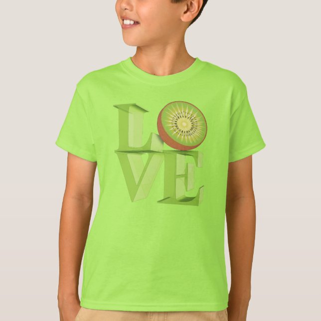 I KÄRLEK KIWI (Kiwi Fruits/Kiwi Berry) Tee Shirt (Framsida)