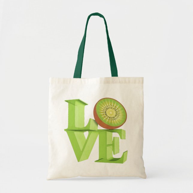 I KÄRLEK KIWI (Kiwi Fruits/Kiwi Berry) Tygkasse (Framsidan)