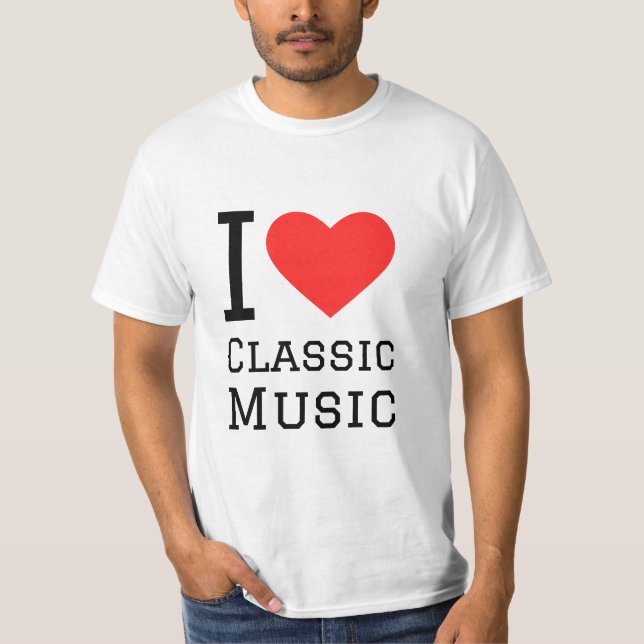 I kärlek klassisk musik t shirt (Framsida)